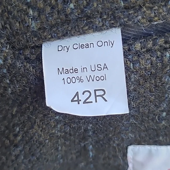 CRITTENDEN Sport Dark Brown Weave Striped JAMIESONS‎ TWEED Wool 42 R Sport Coat